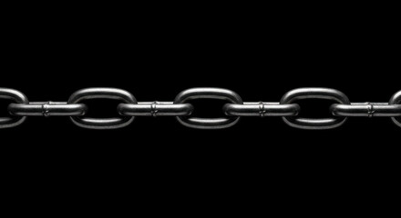 Obraz premium Heavy Duty Metal Chain Links Close Up Industrial Connection Strength Security Heavy Gauge Material