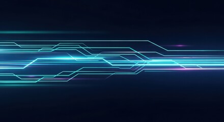 Dynamic blue light trails abstract digital art speed motion futuristic technology background