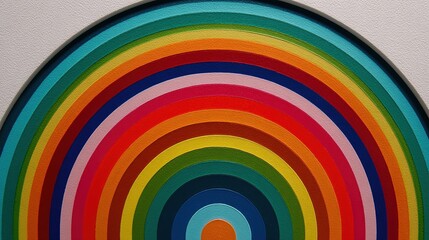 Obraz premium Colorful Concentric Circles Decorative Art, Modern Color Layer Design