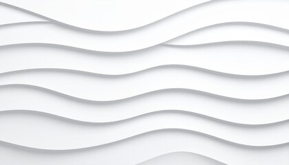 Obraz premium Abstract minimal white paper waves