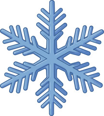 Detailed blue snowflake design with intricate icy patterns perfect for winter holiday and festive celebrations vector