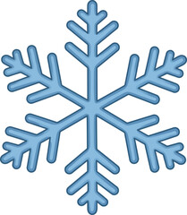 Intricate light blue snowflake design with detailed ice crystals perfect for winter holiday themes vector