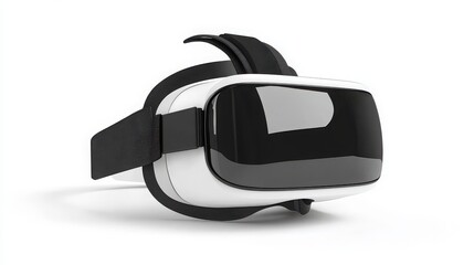 Fototapeta premium A close up of a white and black virtual reality headset