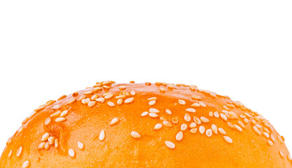 Freshly baked sesame seed bun ready for delicious sandwich preparation