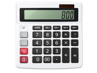 calculator isolated on white background