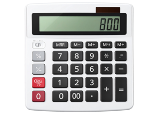 calculator isolated on white background