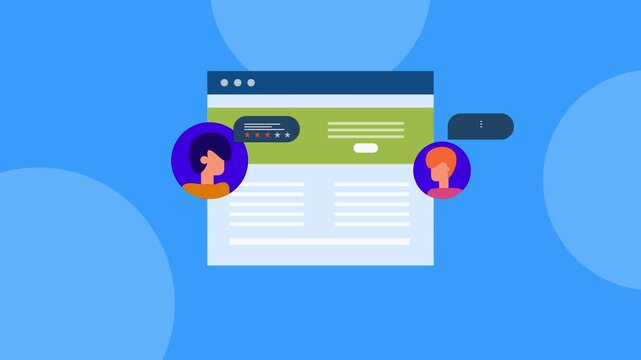 Website layout section features curated user testimonials, presenting customer experience and measurable rating.