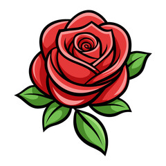 red rose vector