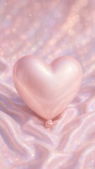 Obraz premium Heart-shaped balloon on fabric