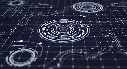 Futuristic HUD Interface Tech Background