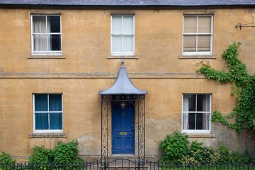 Cotswold house facade, Gloucestershire, England
