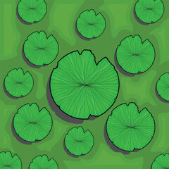 lily pad pattern icon illustration background