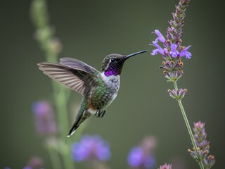 Obraz premium Nature's Dance Among Beautiful Flowers in Vibrant Garden Setting