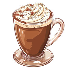 A cup of hot chocolate drink