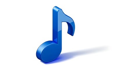 Blue music notes icon for musical web design