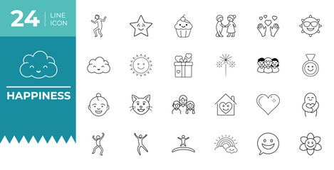 Fototapeta premium Happiness Icon Vector Design
