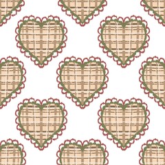 Christmas Ikat Seamless Pattern • Bohemian Textile Design • Fabric Texture • Digital Background for Print and Crafts