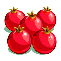 pomegranetes on white back ground