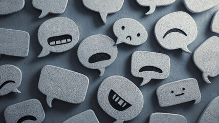 negative speech bubbles workplace bullying concept