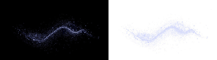Bokeh, dust, glistering, blue, sparkling trail create elegant shine. PNG stardust swirl sparkles in...