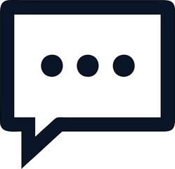 Icon of conversation bubble used in mobile UX design projects.