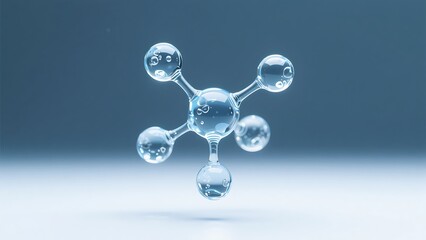 Innovative molecule design unveiled at science fair high-tech lab 3d visualization futuristic environment close-up view