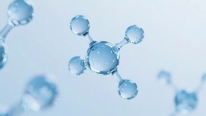 Innovative molecular structures transforming science laboratory digital art clean abstract concept