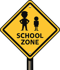 School Zone Symbol Sign Isolate on White Background vector Illustration