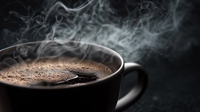 Tazza di caff&egrave; caldo fumante con fumo