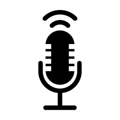Microphone icon vector illustration for graphic design, logo, web site, social media, mobile app, ui