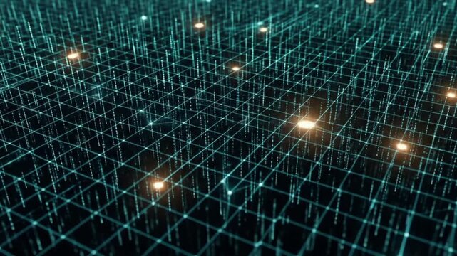 A video footage showcasing a data matrix code, a two-dimensional barcode consisting of black and white modules arranged in a square pattern. This digital symbol is widely used for product identificati