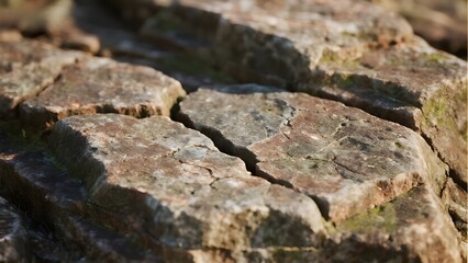Close-up of Cracked Earth Surface