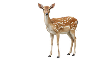 Naklejka premium Adorable Spotted Deer Isolated on White Background 3.