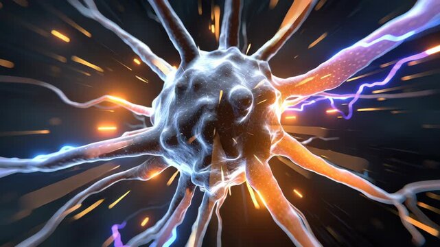 Dynamic visual representation of neurons firing.