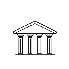 Fototapeta premium Arbor Hall line art highlights structure and artistic vision