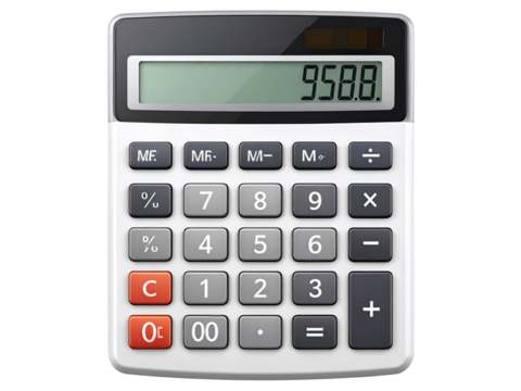 calculator on white background