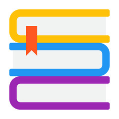 Obraz premium Stacked Books Icon