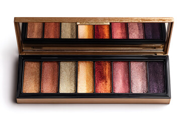 Discover vibrant metallic eyeshadows in this elegant palette, perfect for creating dazzling makeup...
