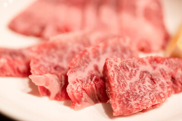 但馬牛の美しい霜降り肉