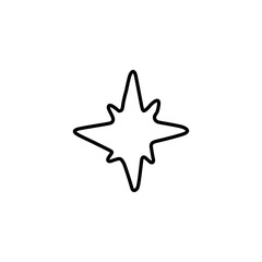 christmas star on white background