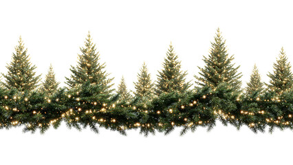 Obraz premium Christmas tree garland