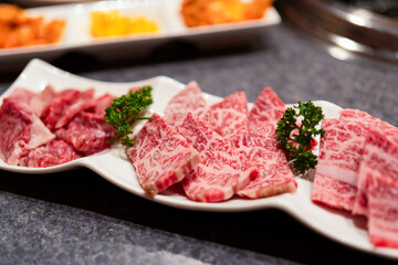 但馬牛の美しい霜降り肉