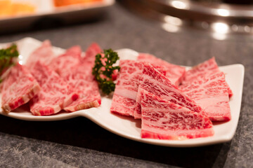 但馬牛の美しい霜降り肉