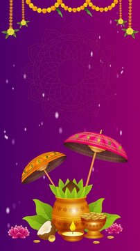 Happy Onam Festival: A Vertical Background for Social Media Stories
