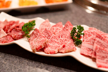 但馬牛の美しい霜降り肉