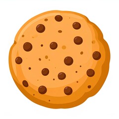chocolate chip cookie cartoon vector illustration