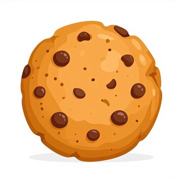 Choco chip cookie vector illustration