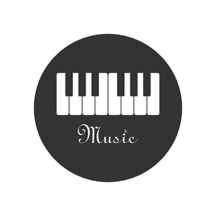 Music design circle icon isolated on transparent background