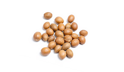 Nutmeg isolated on white background