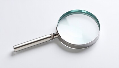 magnifying glass on white background